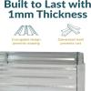 Sunnydaze Galvanized Raised Garden Bed Kit – 5x5x1 ft Outdoor Raised Garden Bed – Metal Planter Box for Vegetables, Flowers, Herbs – Dark Gray – L-Shaped(Silver)