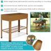 Sunnydaze Galvanized Steel Raised Garden Bed – Set of 2 Elevated Planter Boxes – Individual or Connected Use – Features Lower Storage Shelf – Brown(Brown)