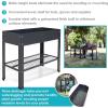 Sunnydaze Galvanized Steel Raised Garden Bed – Set of 2 Elevated Planter Boxes – Individual or Connected Use – Features Lower Storage Shelf – Brown(Dark Gray)