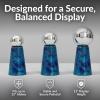 Sunnydaze Glass Gazing Ball Stand for Gazing Globes – Outdoor Mosaic Sphere Holder & Pedestal for Backyard or Patio Decoration – Iridescent Purple(Deep Ocean Swirl)