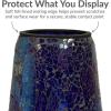 Sunnydaze Glass Gazing Ball Stand for Gazing Globes – Outdoor Mosaic Sphere Holder & Pedestal for Backyard or Patio Decoration – Iridescent Purple(Iridescent Purple)