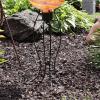 Sunnydaze Graceful Curved Outdoor Gazing Globe Stand – Metal Garden Globe Stand for 8″ to 12″ Gazing Balls – Black – 18.25″ H – Set of 6