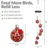Sunnydaze Hand-Blown Glass Hummingbird Feeder Balls – Set of 6 Hanging Hummingbird Feeders with 6 Ports – 30 oz Capacity Bee Proof Feeder for Outdoors – Leak Proof and Easy to Clean