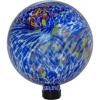 Sunnydaze 10-Inch Gazing Ball for Garden – Glass Gazing Globe for Outside – Garden Orb Yard Decor, Great for Outdoor Enthusiasts – Primary Color Burst(Primary Color Burst)