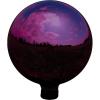 Sunnydaze 10-Inch Glass Gazing Ball for Garden Enthusiasts – Outdoor Gazing Globe for Outside Yard Decor – Aqua – Stainless Steel Finish(Merlot)