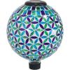 Sunnydaze 10-Inch Solar Gazing Ball for Garden – Outdoor Glass Gazing Garden Globe for Outside Decoration – Pearl Pink(Cool Blooms)