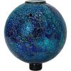 Sunnydaze 10-Inch Solar Gazing Ball for Garden – Outdoor Glass Gazing Garden Globe for Outside Decoration – Pearl Pink(Deep Ocean Swirl)