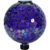 Sunnydaze 10-Inch Solar Gazing Ball for Garden – Outdoor Glass Gazing Garden Globe for Outside Decoration – Pearl Pink(Iridescent Purple)