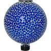 Sunnydaze 10-Inch Solar Gazing Ball for Garden – Outdoor Glass Gazing Garden Globe for Outside Decoration – Pearl Pink(Lavender Mosaic)