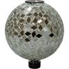 Sunnydaze 10-Inch Solar Gazing Ball for Garden – Outdoor Glass Gazing Garden Globe for Outside Decoration – Pearl Pink(Mirrored Diamond)