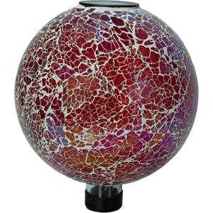 Sunnydaze 10-Inch Solar Gazing Ball for Garden – Outdoor Glass Gazing Garden Globe for Outside Decoration – Pearl Pink(Pearl Pink)