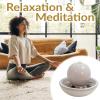 Sunnydaze Tabletop Ceramic Tabletop Fountain with Orb – Relaxing Indoor Fountain for Meditation – for Office, Bedroom, or Living Room – White – Set of 4(White)