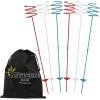 Sunnydaze Outdoor Cup Holders for Yard – Heavy-Duty Outdoor Drink Holder Stakes – Set of 36 – Patriotic Red, White, and Blue(Patriotic)