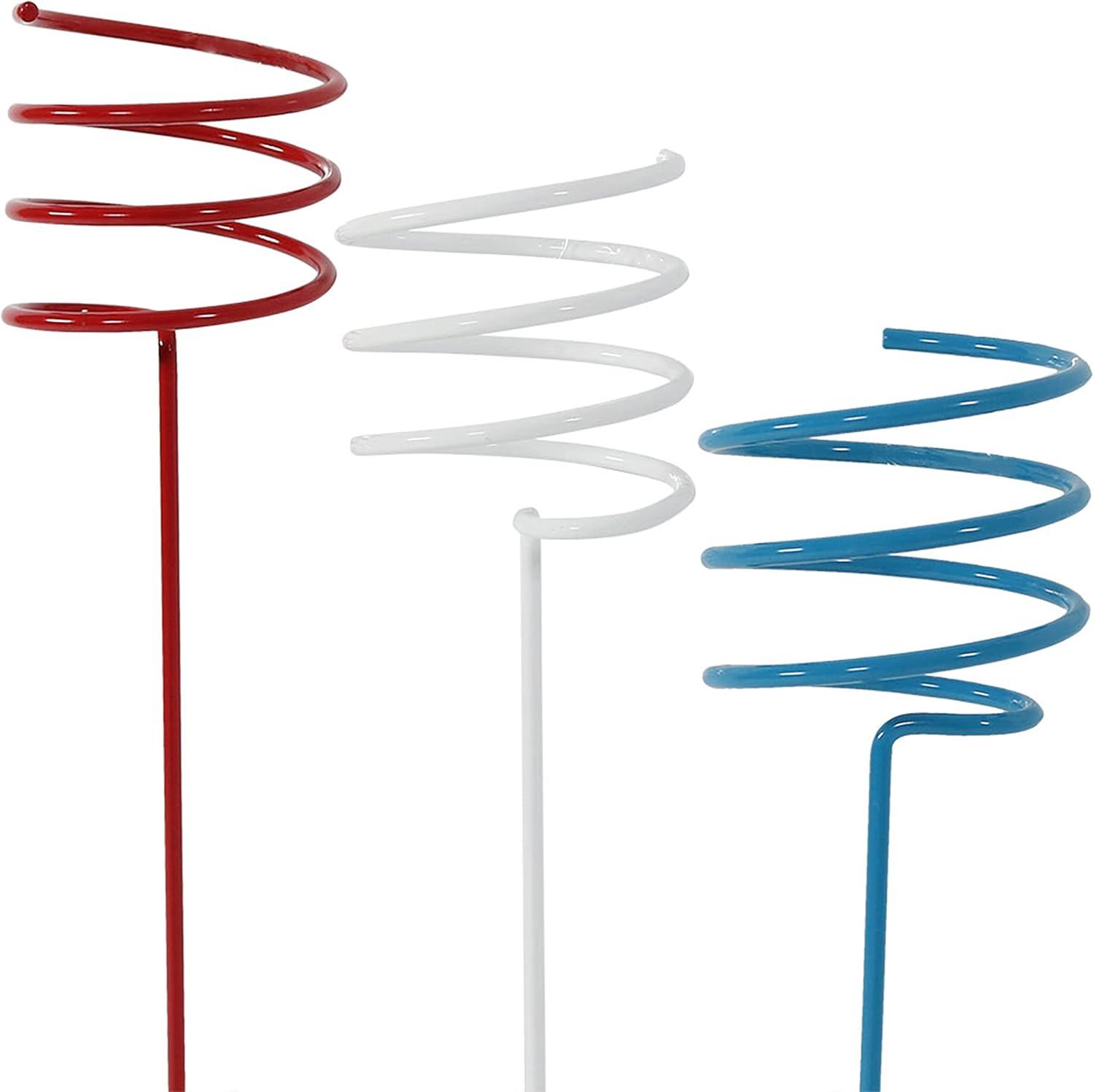 image:imageSunnydaze Outdoor Cup Holders for Yard HeavyDuty Outdoor Drink Holder Stakes Set of 6 Patriotic Red White and BluePatriotic