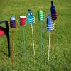 Sunnydaze Outdoor Cup Holders for Yard – Heavy-Duty Outdoor Drink Holder Stakes – Set of 6 – Patriotic Red, White, and Blue(Patriotic)