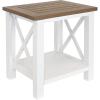 Sunnydaze 17” Freestanding Shower Caddy – Water-Resistant Shower Bench – Bathroom Bench with Storage Shelf and Leveling Feet