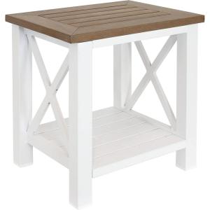 Sunnydaze 17” Freestanding Shower Caddy – Water-Resistant Shower Bench – Bathroom Bench with Storage Shelf and Leveling Feet