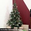 Sunnydaze Modern Holiday 300ct Christmas Ornament Balls – 5 Styles of Shatterproof Christmas Decorations for Tree(Black)