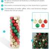 Sunnydaze Modern Holiday 300ct Christmas Ornament Balls – 5 Styles of Shatterproof Christmas Decorations for Tree(Red  Green  and Gold)