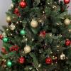 Sunnydaze Modern Holiday 300ct Christmas Ornament Balls – 5 Styles of Shatterproof Christmas Decorations for Tree(Red  Green  and Gold)